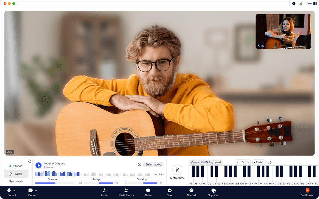 Best piano teaching app –MOOZ