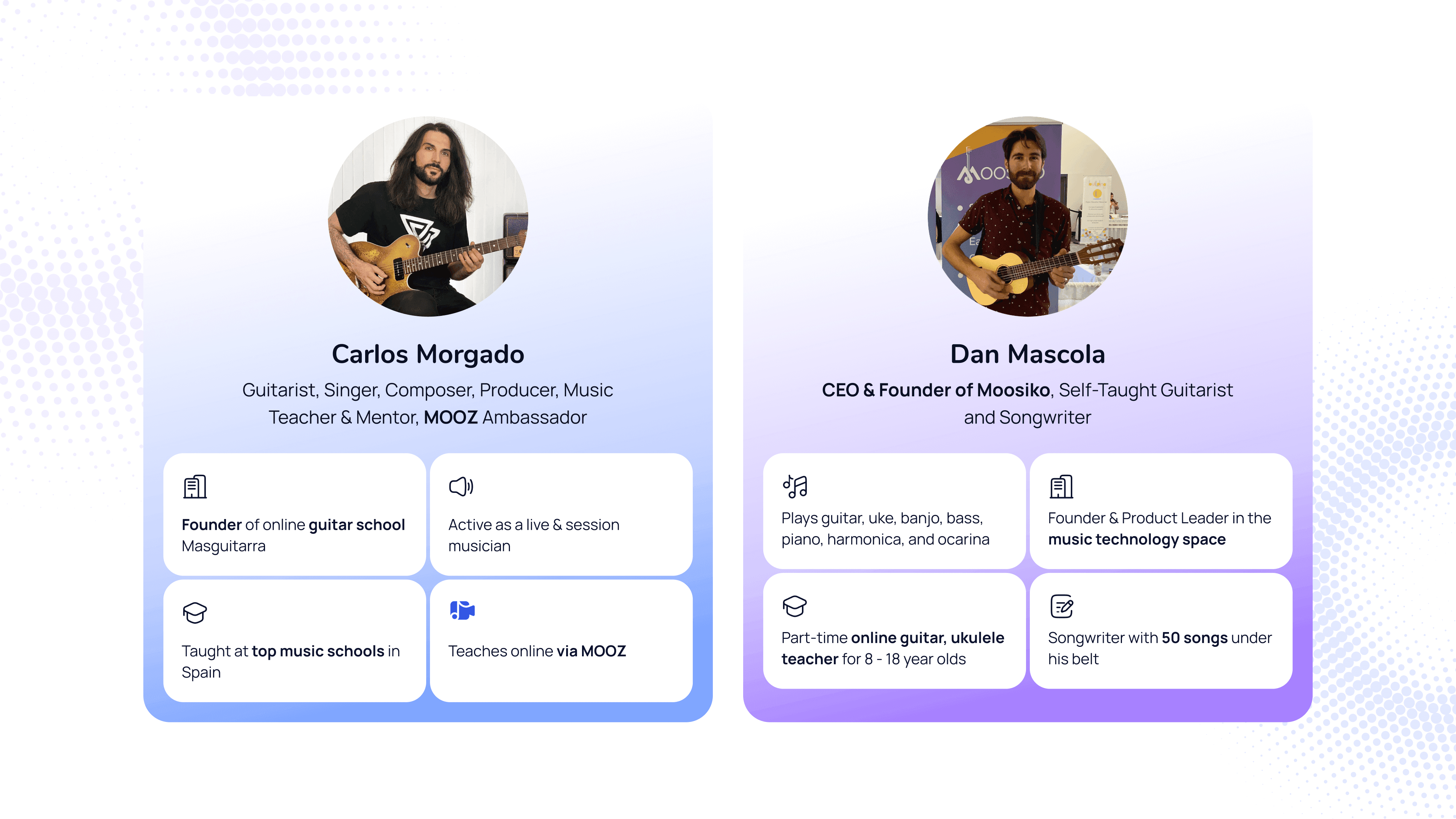 Music education experts - Carlos Morgado and Dan Mascola